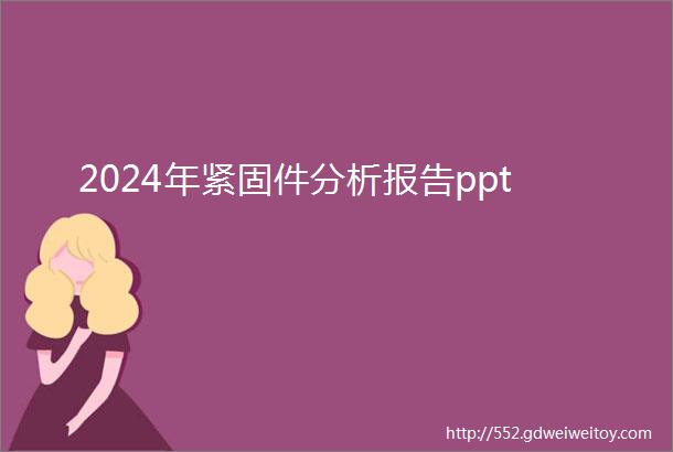 2024年紧固件分析报告ppt